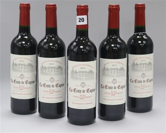 Five bottles of Cope De Blaye Bordeaux